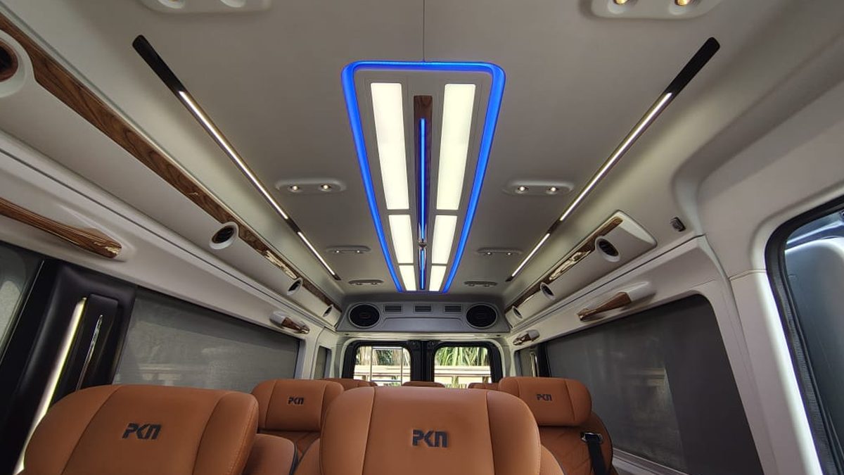 10 Seater Tempo Traveller Interior on Rent in Delhi - Tyagi Travels