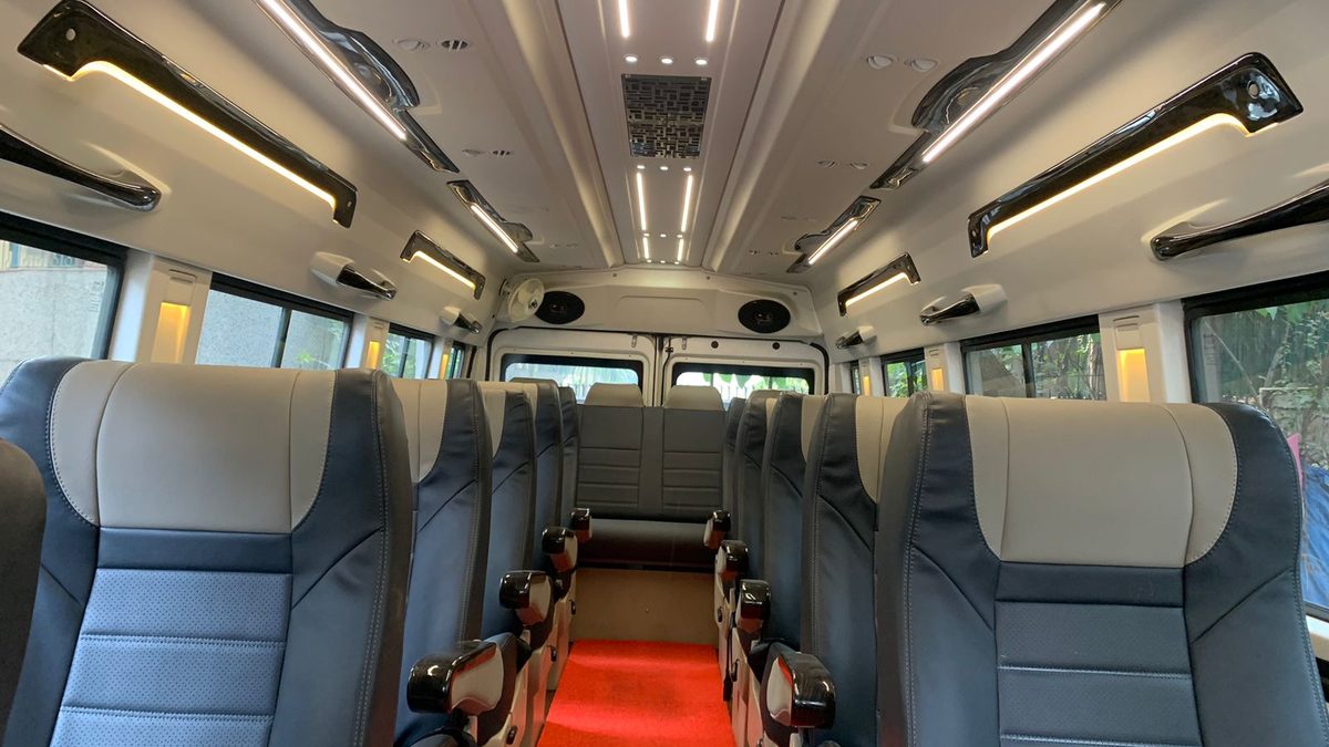 14 Seater Tempo Traveller Interior on Rent in Delhi - Tyagi Travels