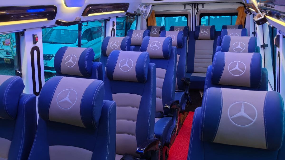 16 Seater Tempo Traveller Interior on Rent in Delhi - Tyagi Travels