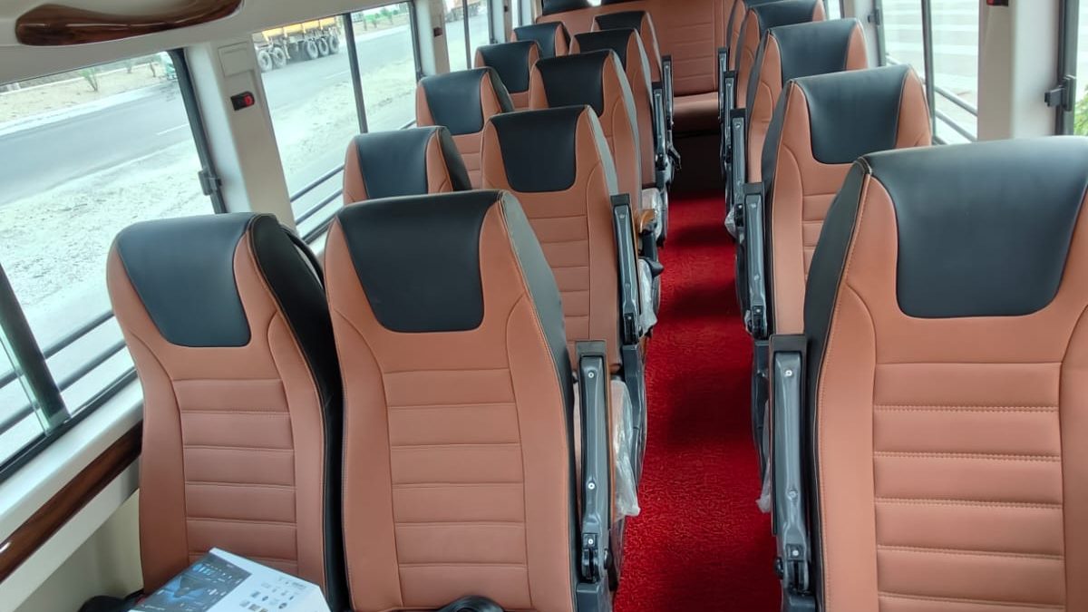 20 Seater Tempo Traveller Interior on Rent in Delhi - Tyagi Travels