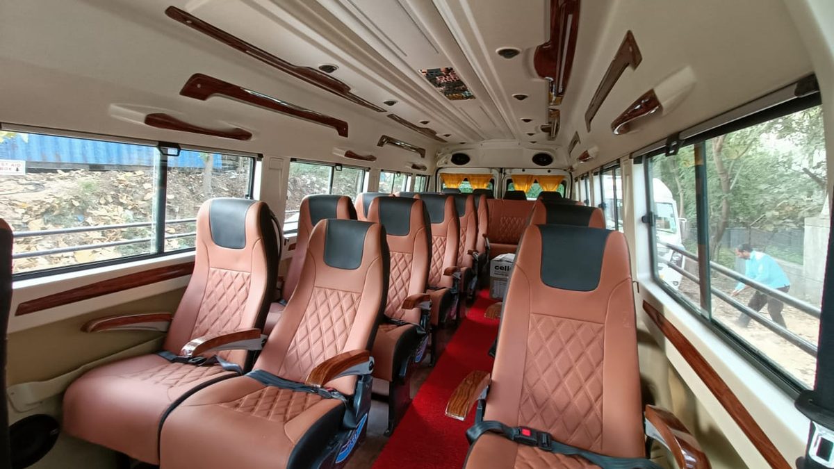 21 Seater Tempo Traveller Interior on Rent in Delhi - Tyagi Travels
