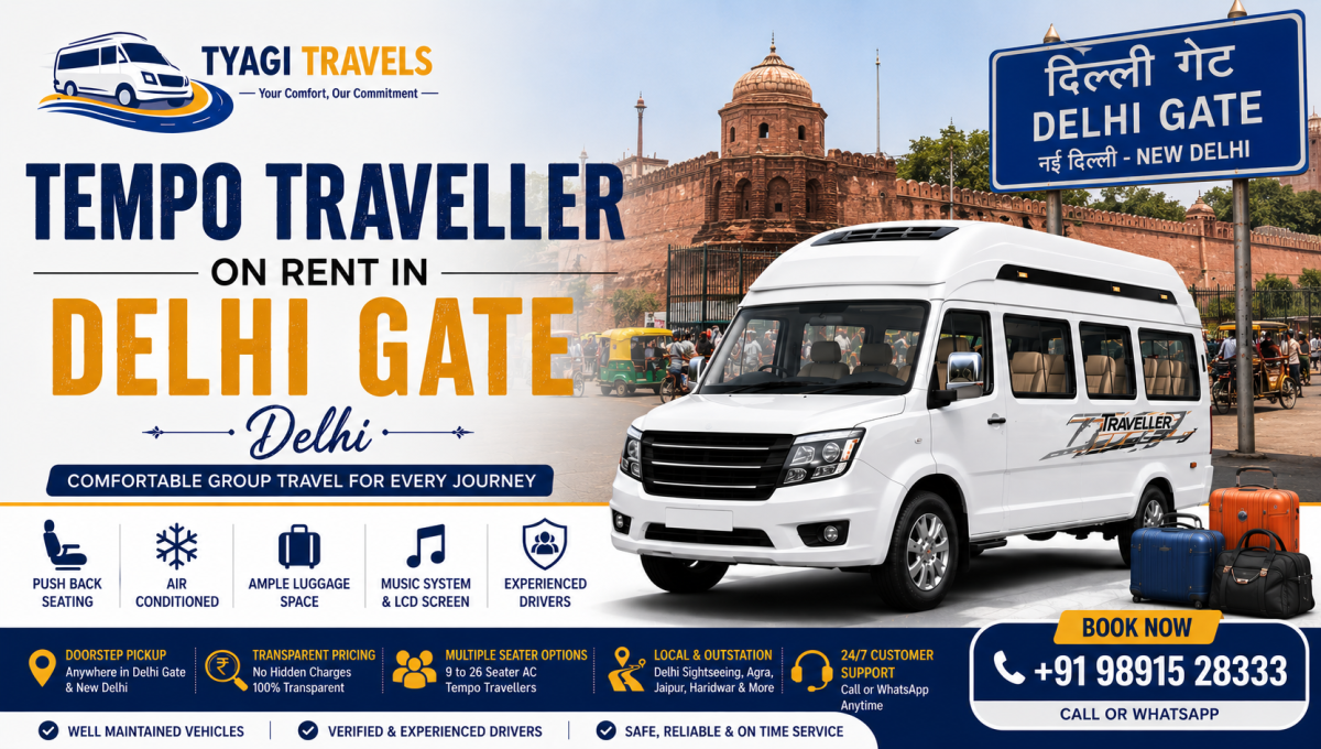 Tempo Traveller on Rent in Delhi Gate
