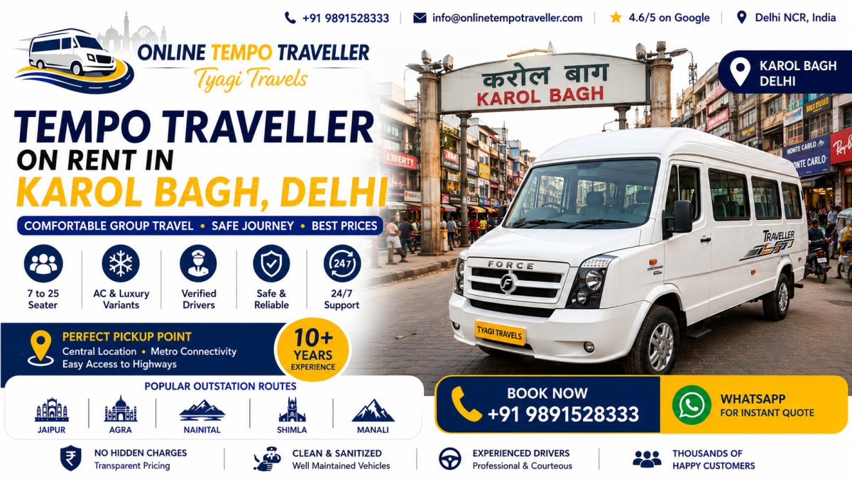 Tempo Traveller on Rent in Karol Bagh