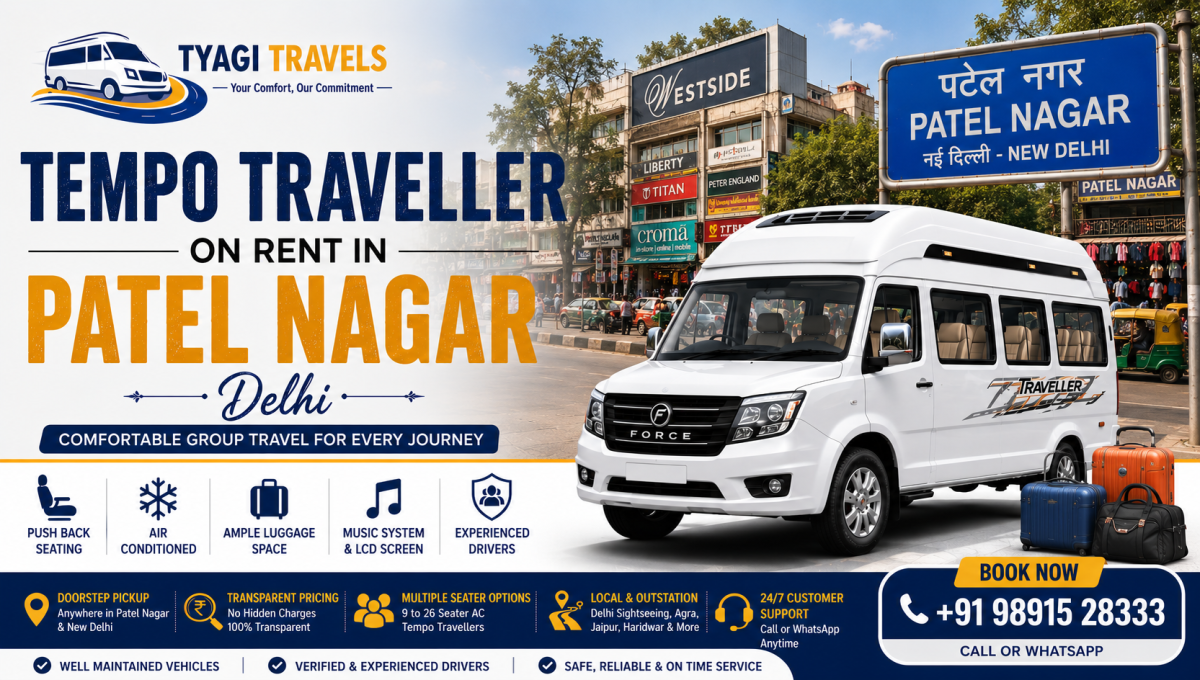 Tempo Traveller on Rent in Patel Nagar, Delhi