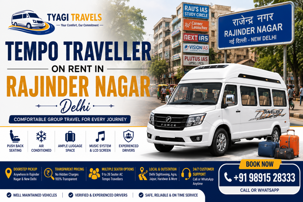Tempo Traveller on Rent in Rajinder Nagar