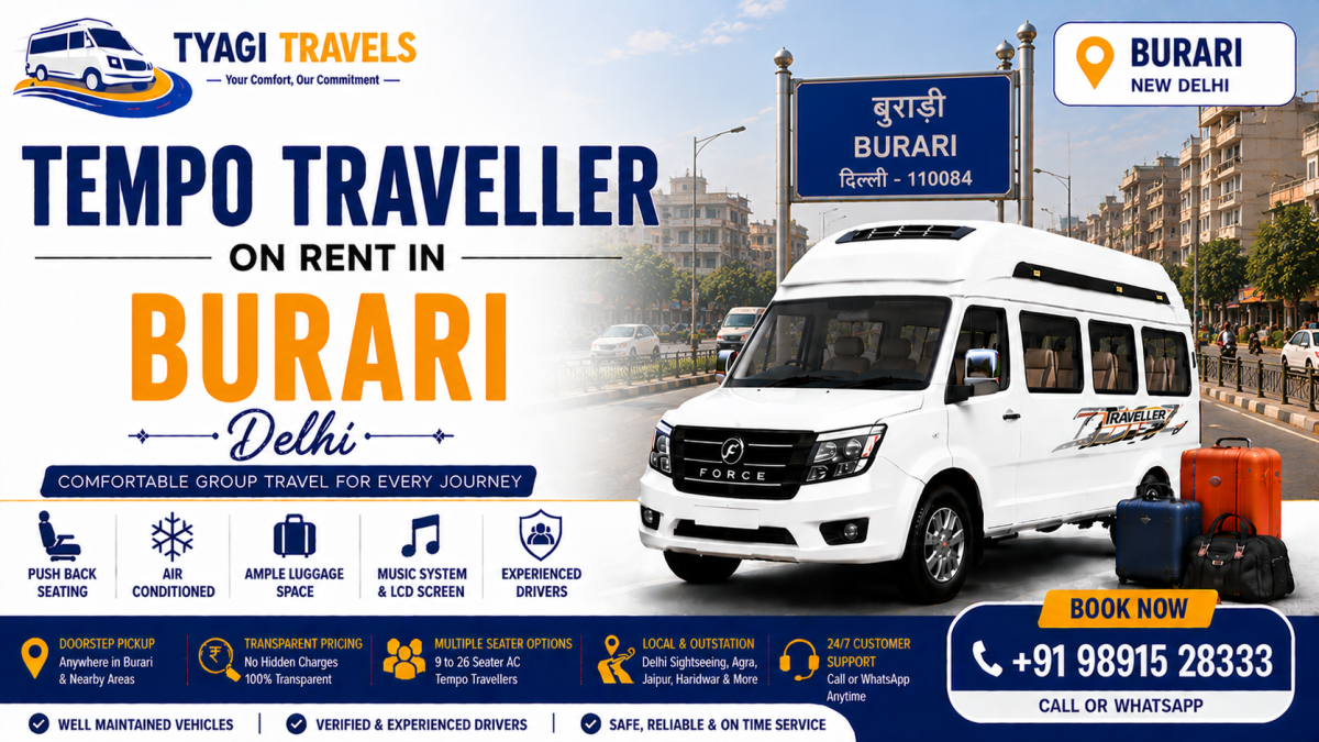 Hire Tempo Traveller on Rent in Burari, Delhi