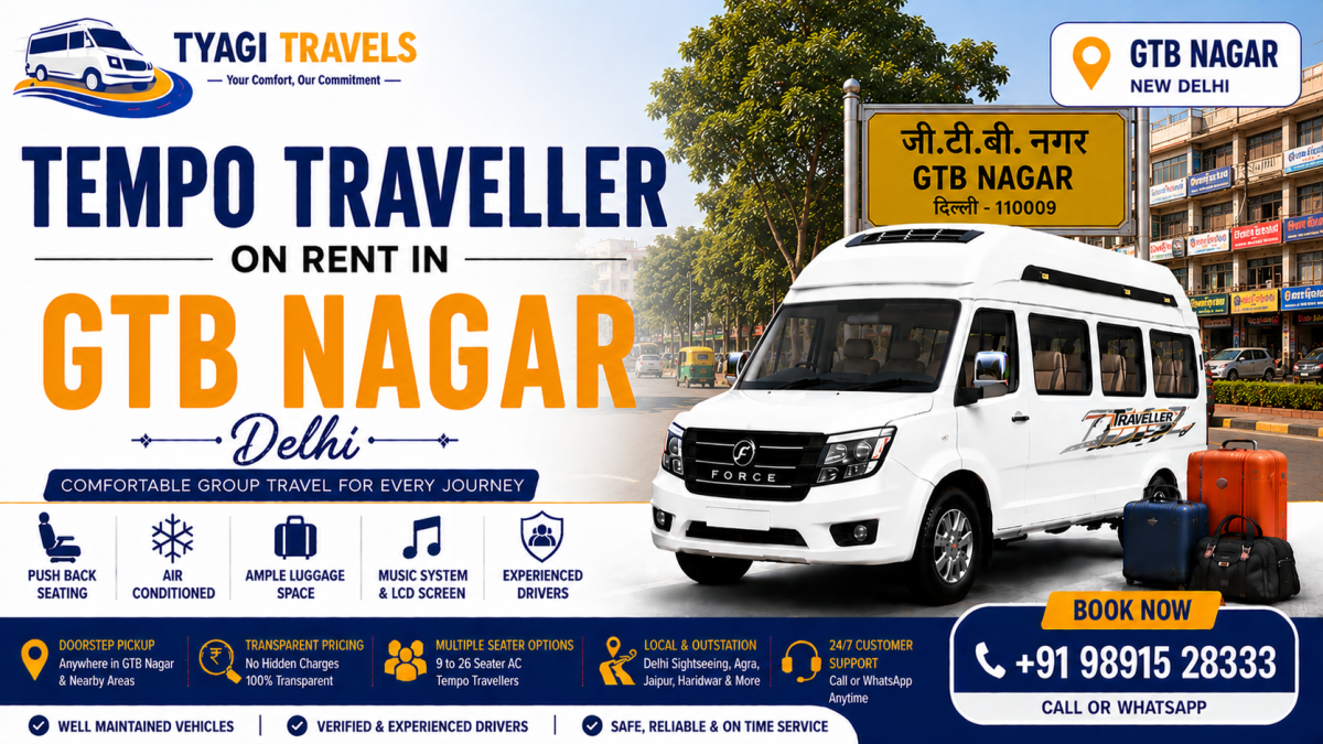 Tempo Traveller on Rent in GTB Nagar, Delhi