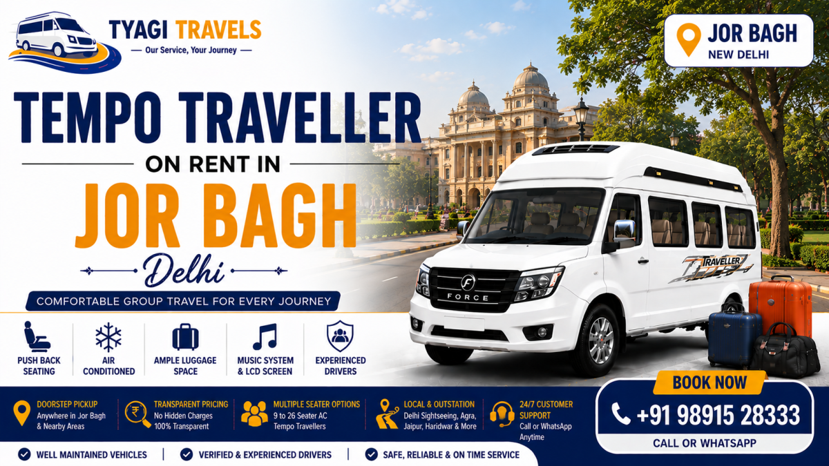 Tempo Traveller on Rent in Jor Bagh, Delhi