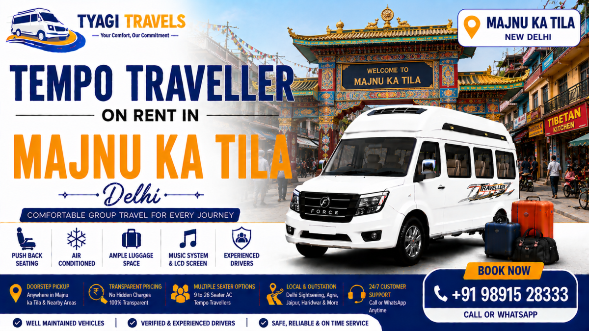 Tempo Traveller on Rent in Majnu Ka Tila, Delhi