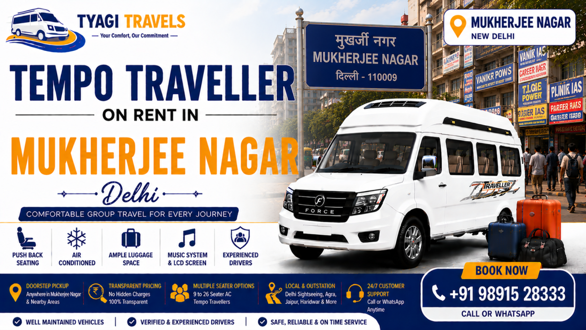 Tempo Traveller on Rent in Mukherjee Nagar, Delhi