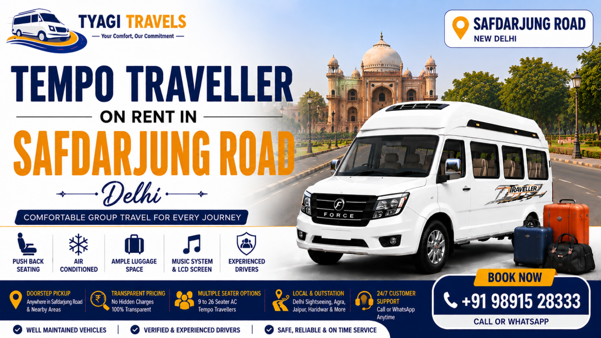 Tempo Traveller on Rent in Safdarjung Road, Delhi