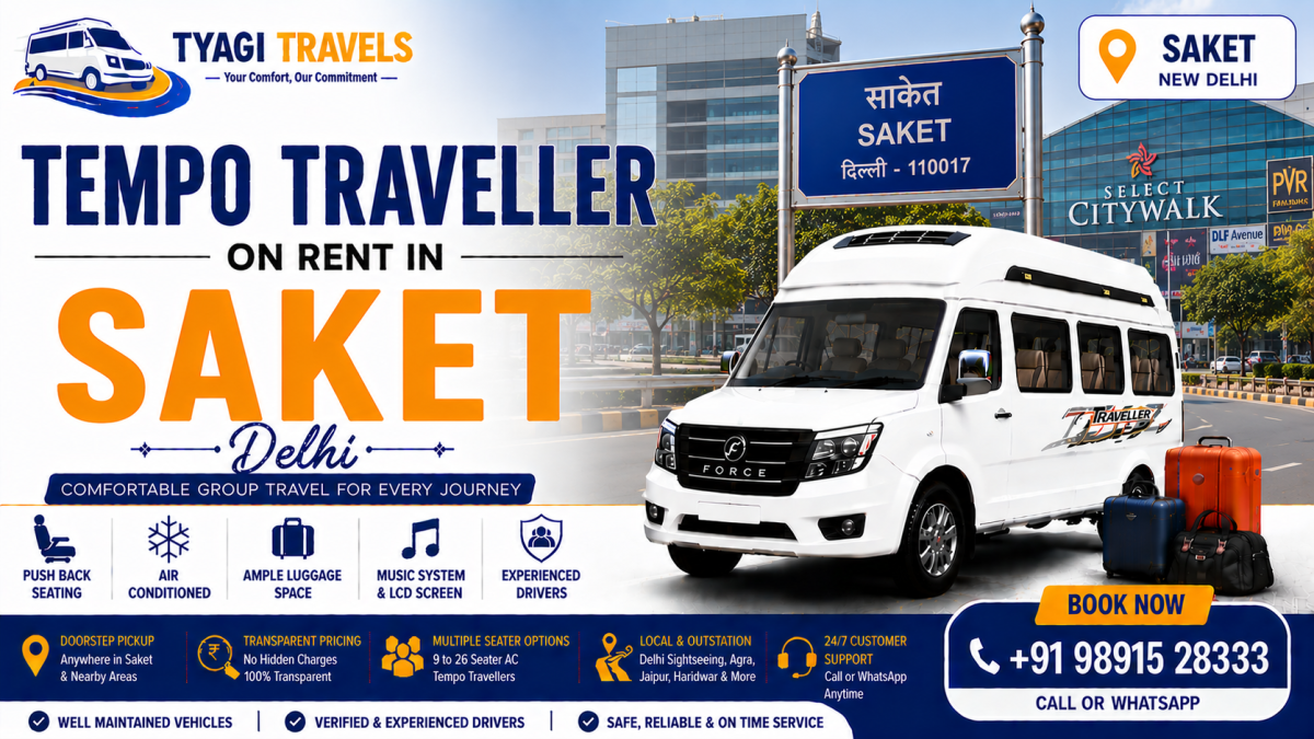 Tempo Traveller on Rent in Saket, Delhi