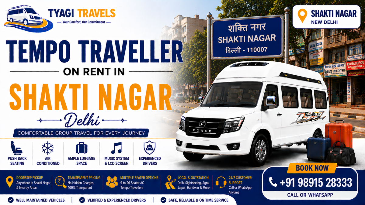 Tempo Traveller on Rent in Shakti Nagar, Delhi