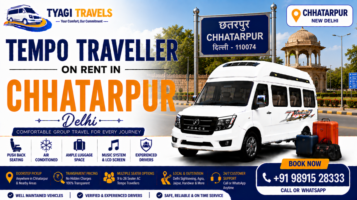 Hire Tempo Traveller on Rent in Chhatarpur, Delhi