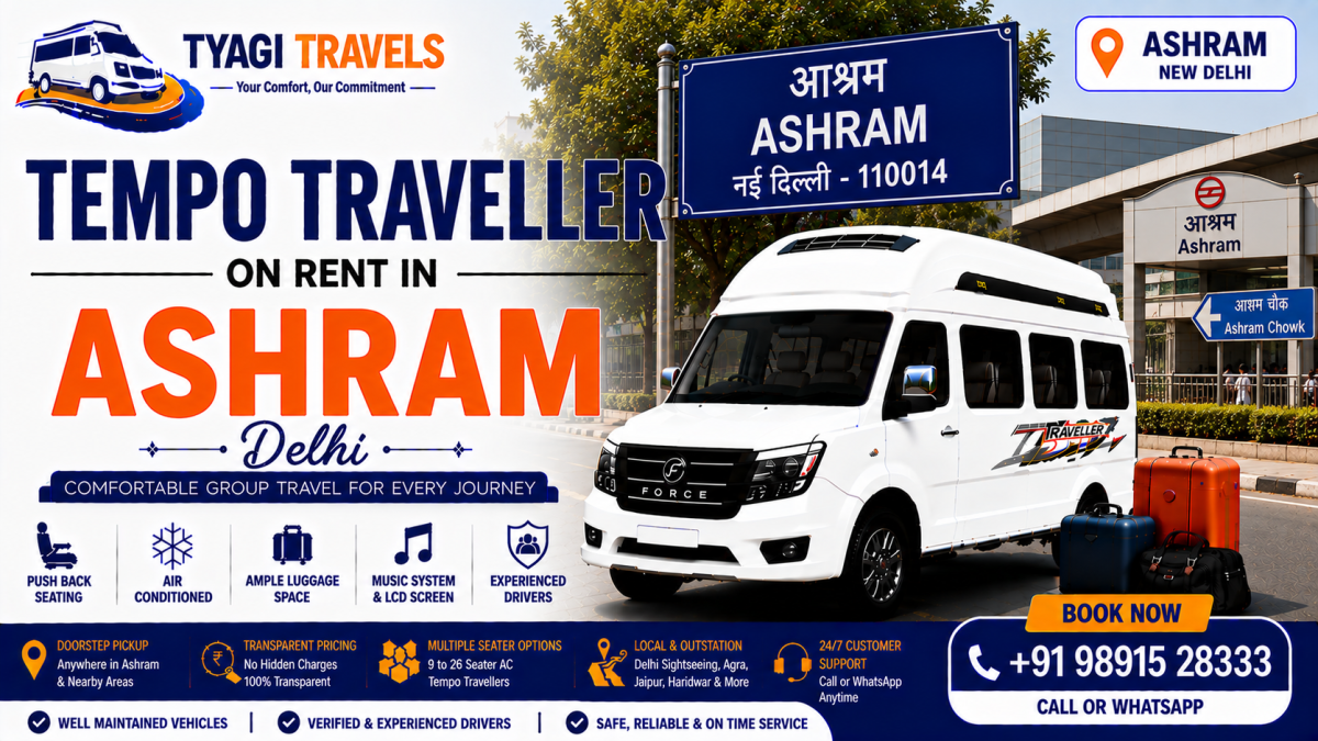 Tempo Traveller on Rent in Ashram, Delhi