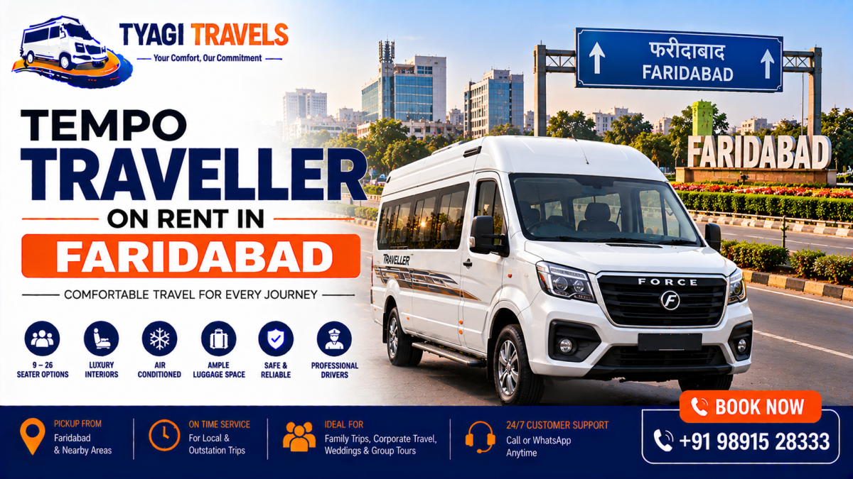 Tempo Traveller on Rent in Faridabad