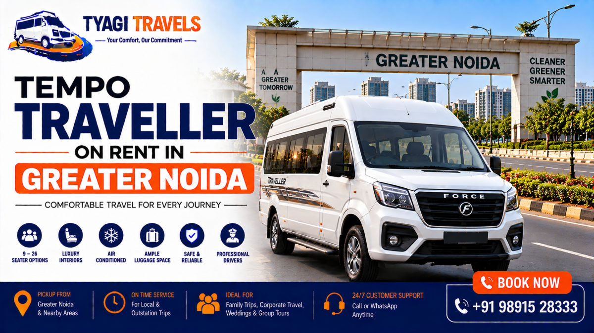 Hire Tempo Traveller on Rent in Greater Noida