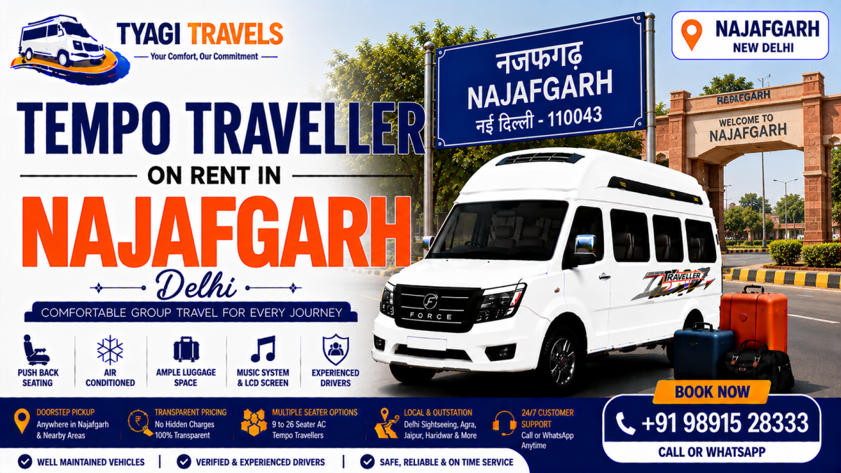 Tempo Traveller on Rent in Najafgarh, Delhi