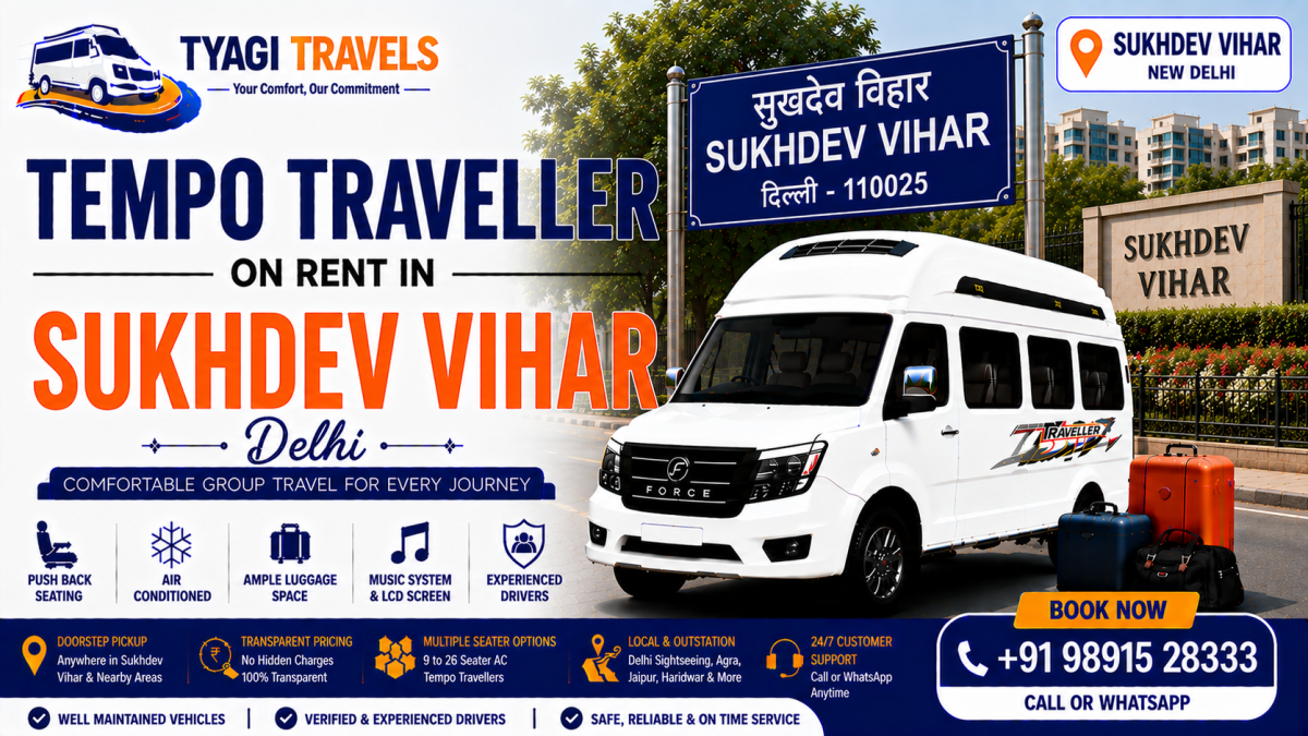 Hire Tempo Traveller on Rent in Sukhdev Vihar, Delhi