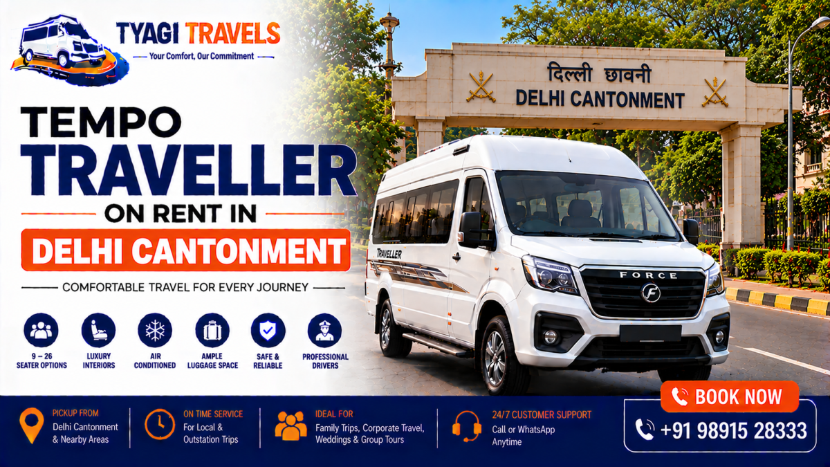 Tempo Traveller on Rent in Delhi Cantonment