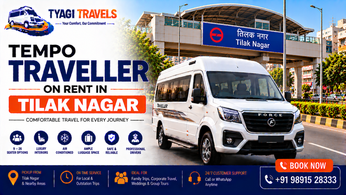Book Tempo Traveller on Rent in Tilak Nagar, Delhi